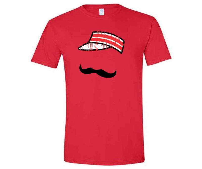 Red Mustache T-Shirt (Cotton or Drifit)