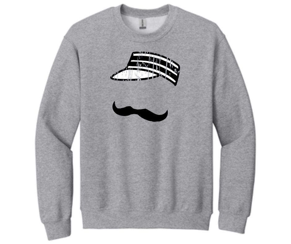 Grey Mustache (Sweatshirt)