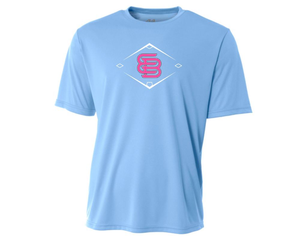 Blue w Pink The Diamond EB Shirt (Cotton or Drifit)