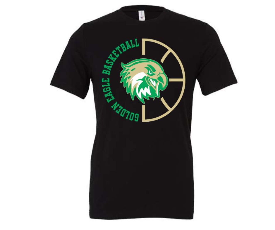 Golden Eagle Basketball (Black Shirt) - Choose Your Style Option