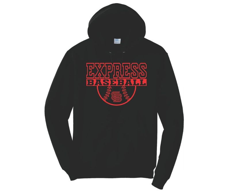 Black with Red Express Baseball