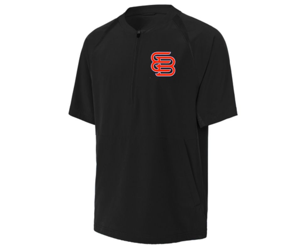 Black EB Short Sleeve Batting Jacket