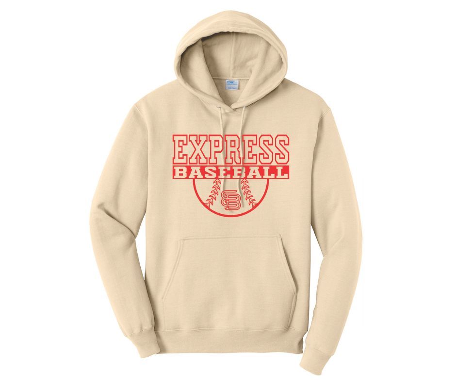 Cream with Red Express Baseball