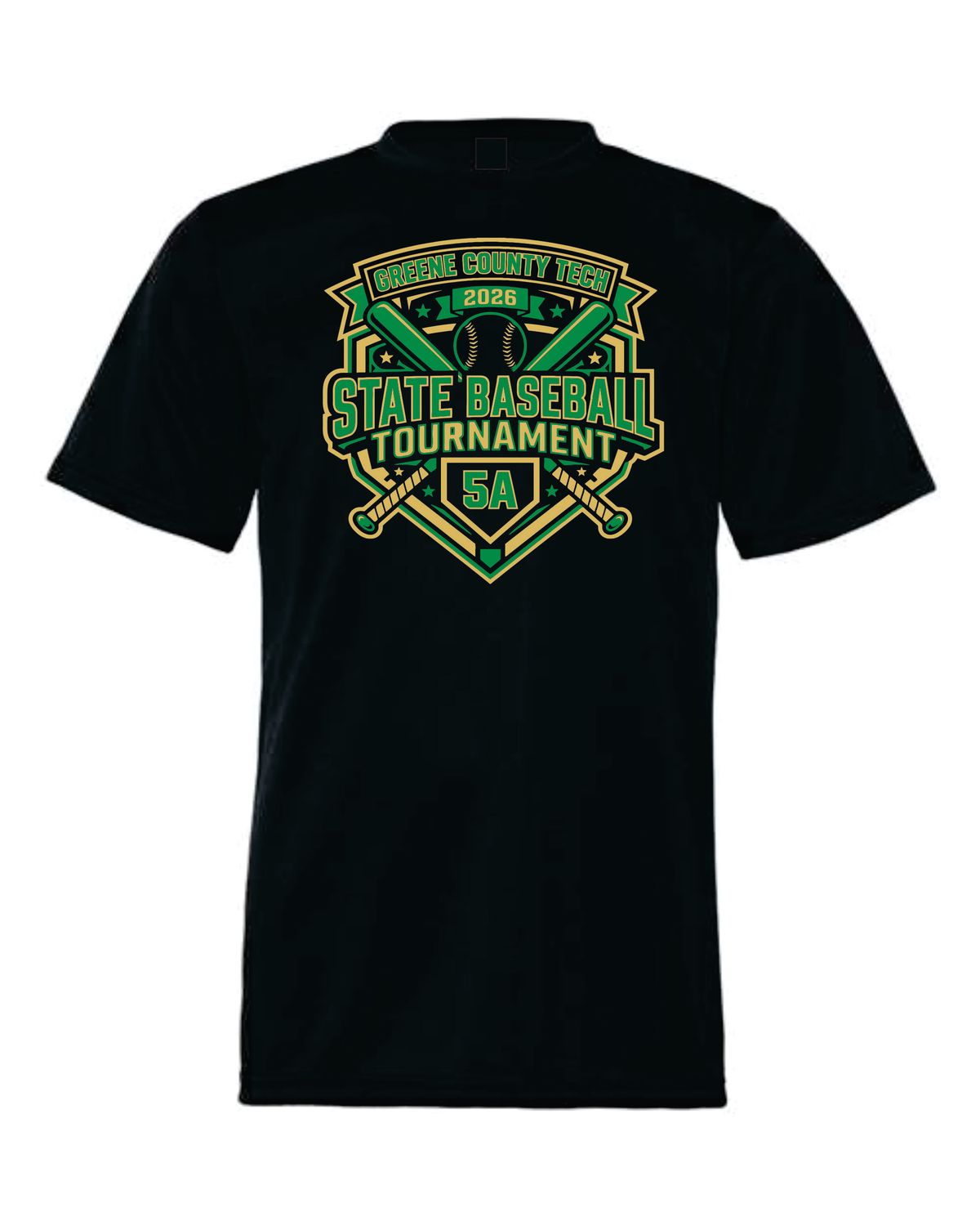 Black 2026 State Baseball Tee GCT