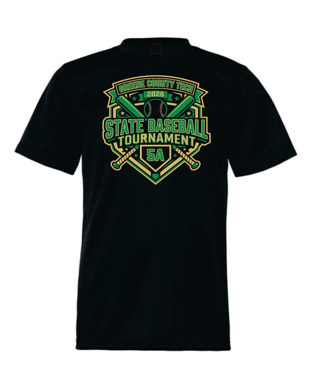 Black 2026 State Baseball Tee GCT