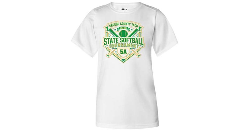 White 2026 State Softball Tee GCT