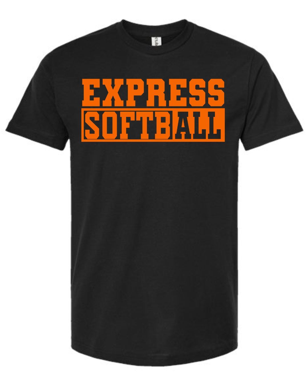 Orange All In Softball - Black Shirt