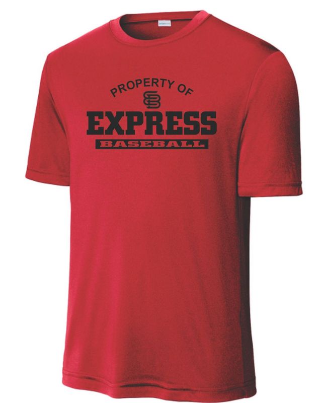 Red Property of Express Baseball