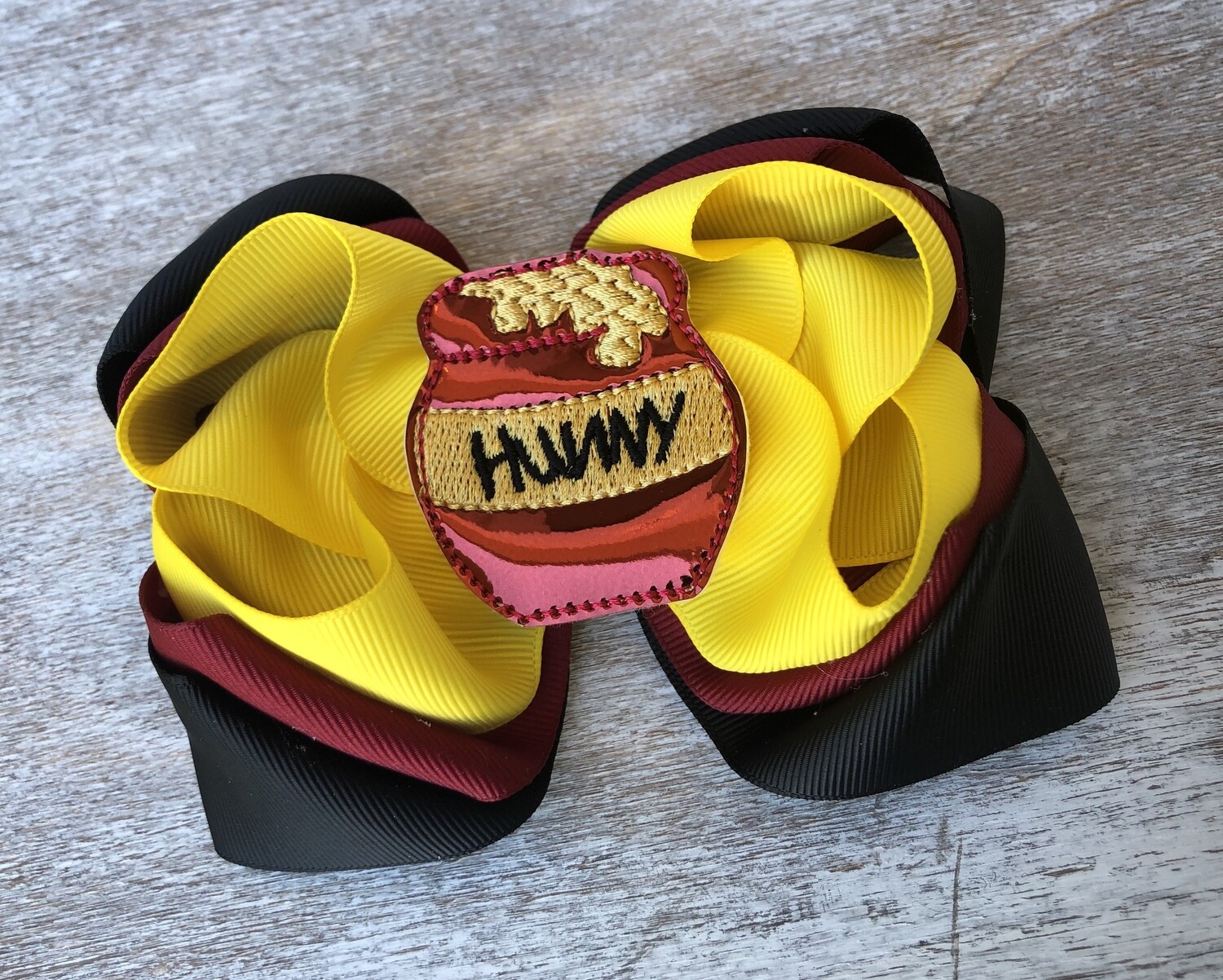 Poohs Hunny Pot hairbow