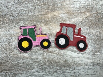 Red, pink or green tractor