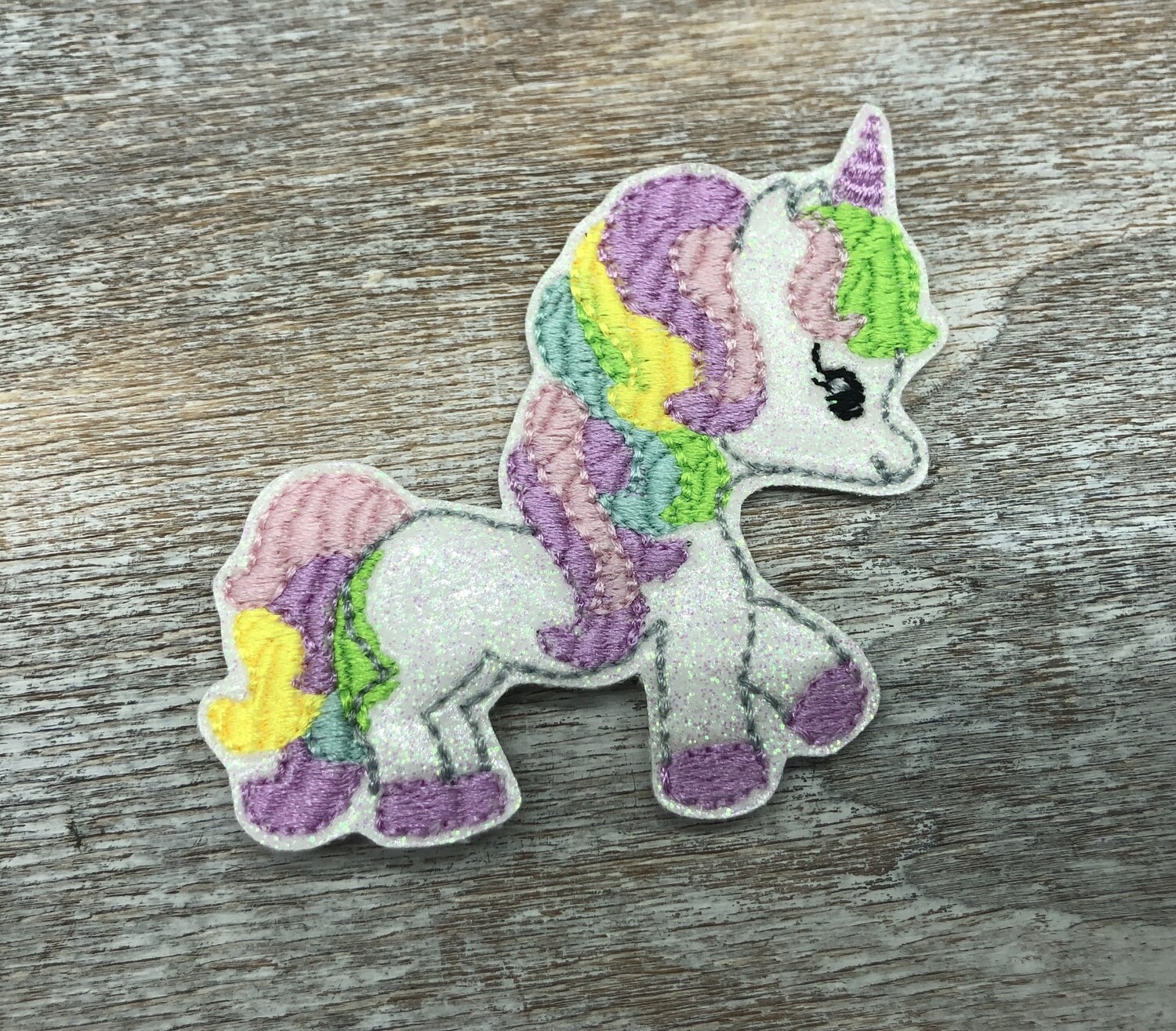 Unicorn glitter feltie