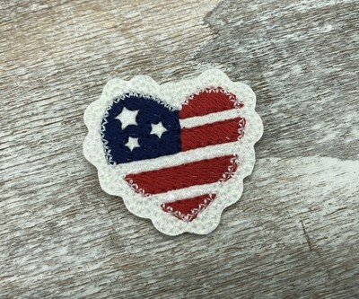 Flag heart Feltie