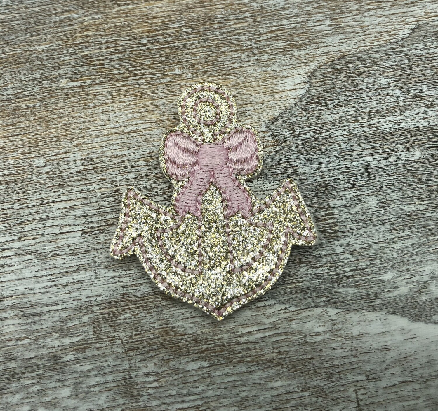 Pink glitter anchor Feltie