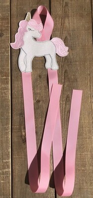 White/pink Unicorn Hair Bow Holder