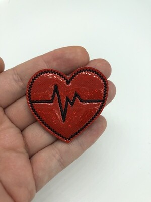 Red geo heartbeat  Feltie