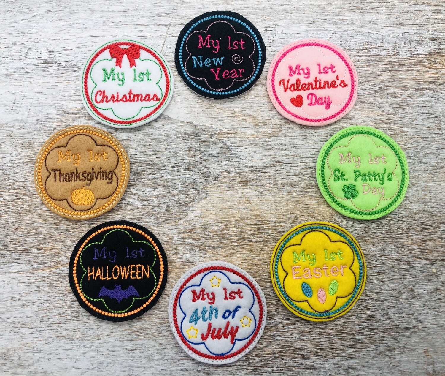 My 1st Holiday Monthly Feltie Set