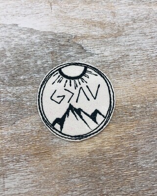 God is greater mountains Feltie