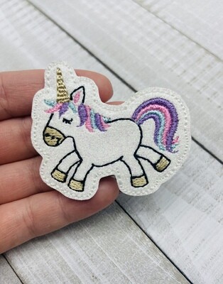 Prancing Unicorn feltie