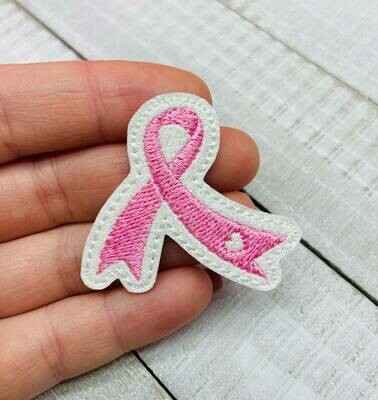 pink heart ribbon Feltie