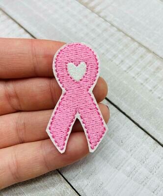 pink heart ribbon Feltie