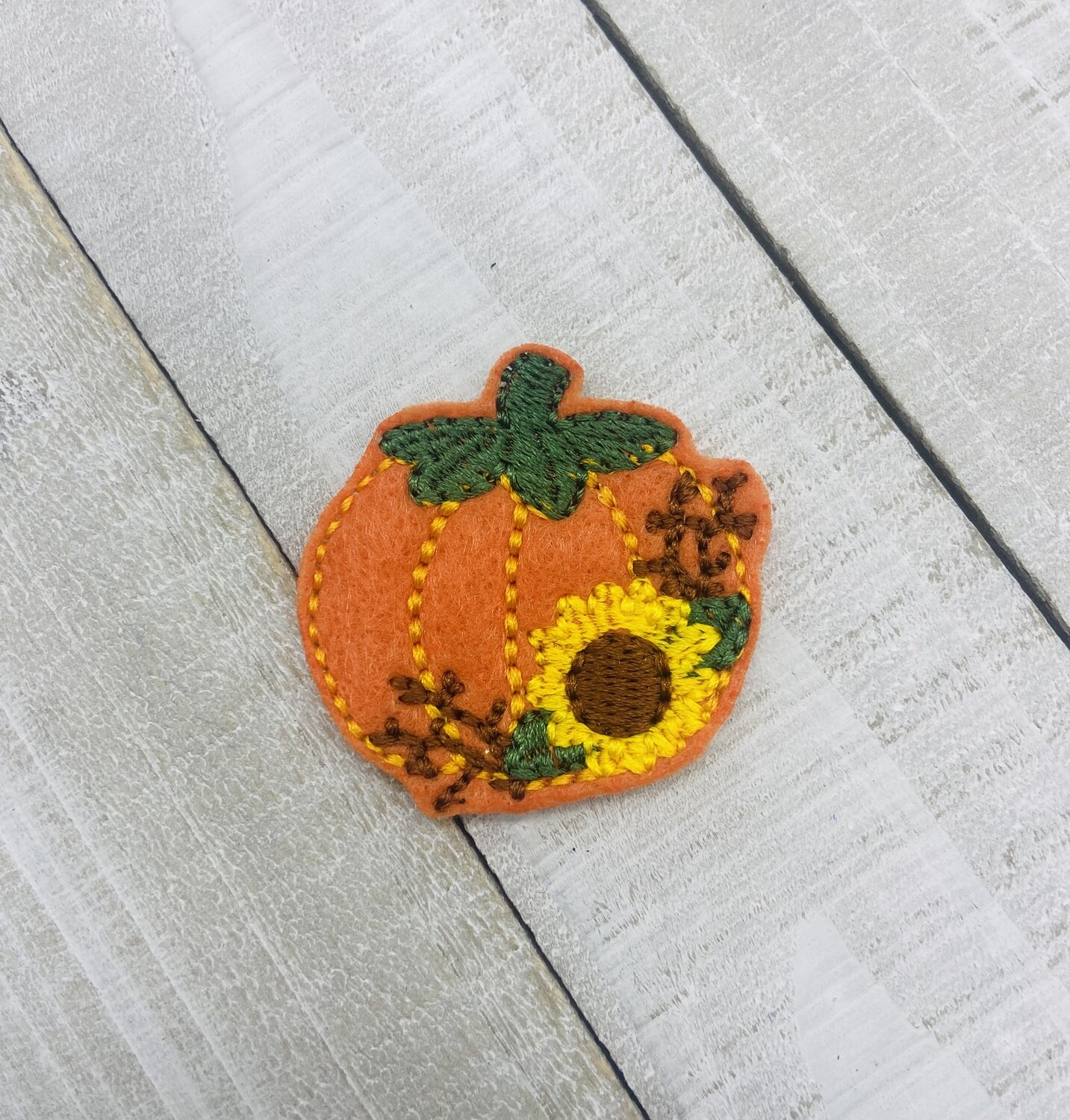 Pumpkin sunflower Feltie