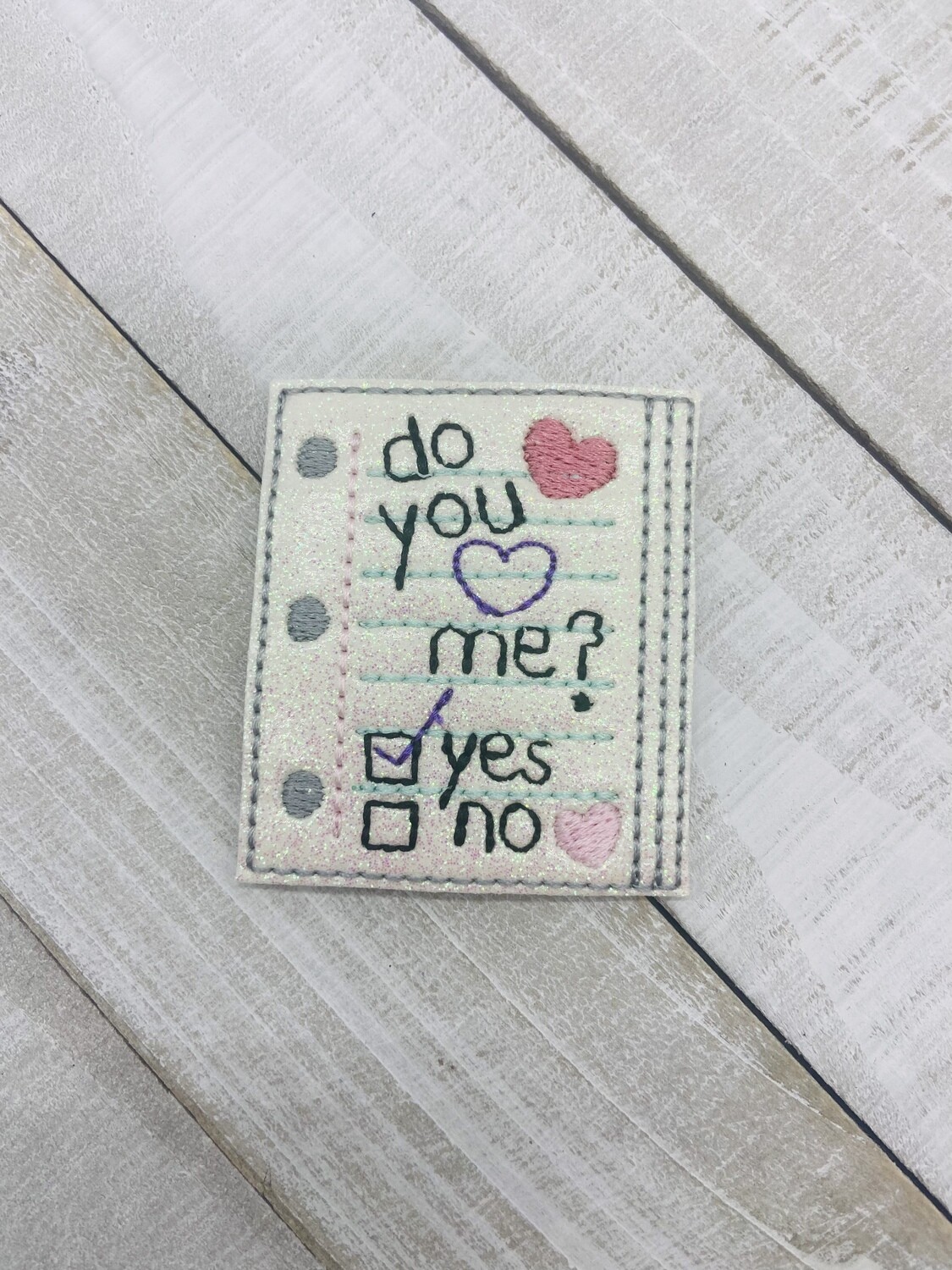 Check yes or no letter Feltie