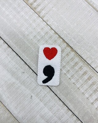 Heart semicolon Feltie