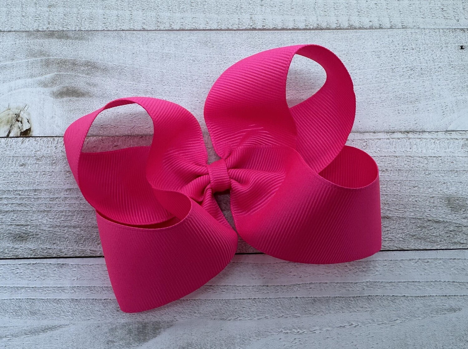 Single Solid Neon Pink 4 inch bow