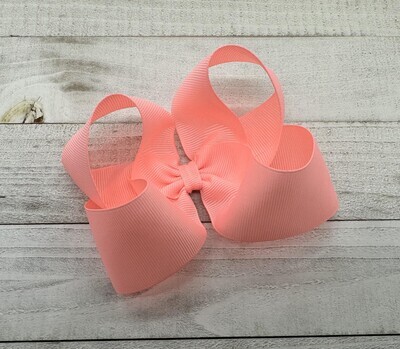 Single Solid Cotton Candy 4 inch bow