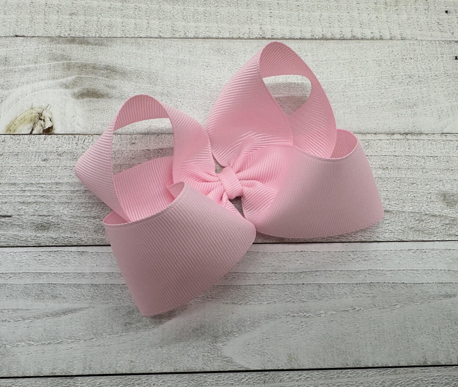 Single Solid Pearl Pink 4 inch bow