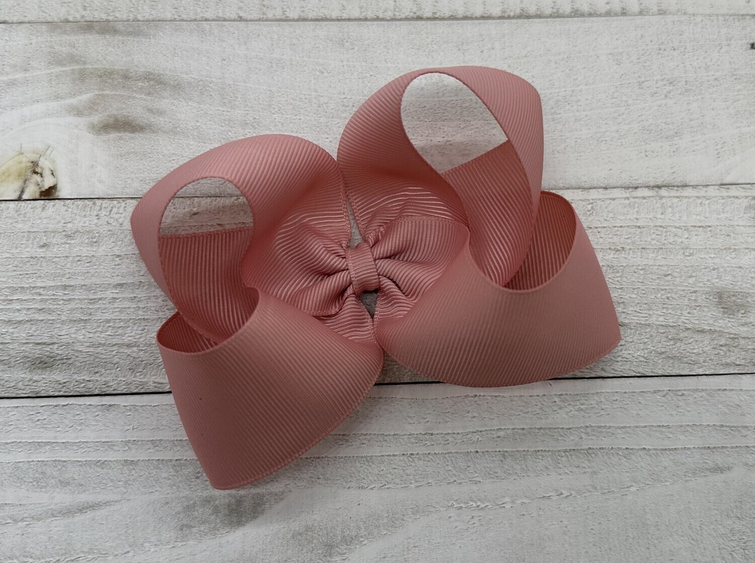 Single Solid Rose Gold 4 inch bow