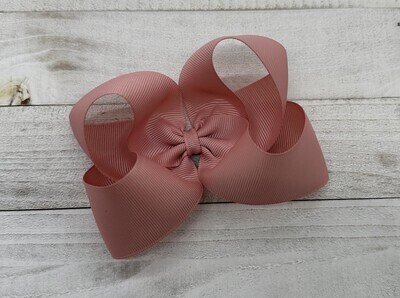 Single Solid Rose Gold 4 inch bow