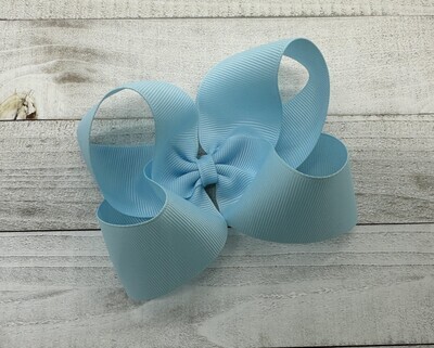 Single Solid Light Blue 4 inch bow