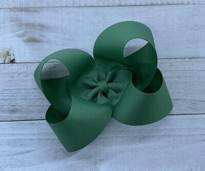 Single Solid Sage Green 4 inch bow