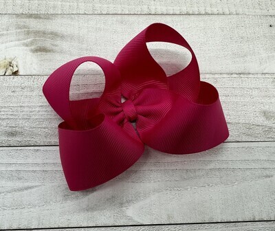Single Solid Fushia 4 inch bow