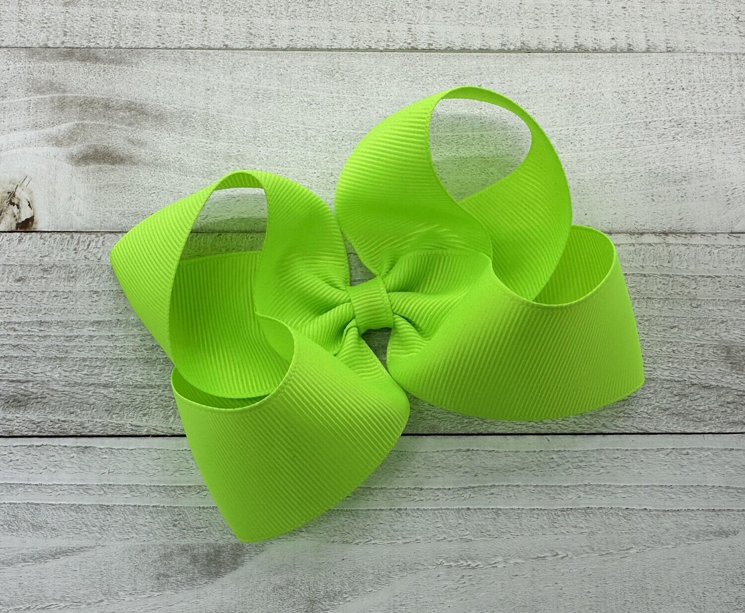 Single Solid Key Lime 4 inch bow