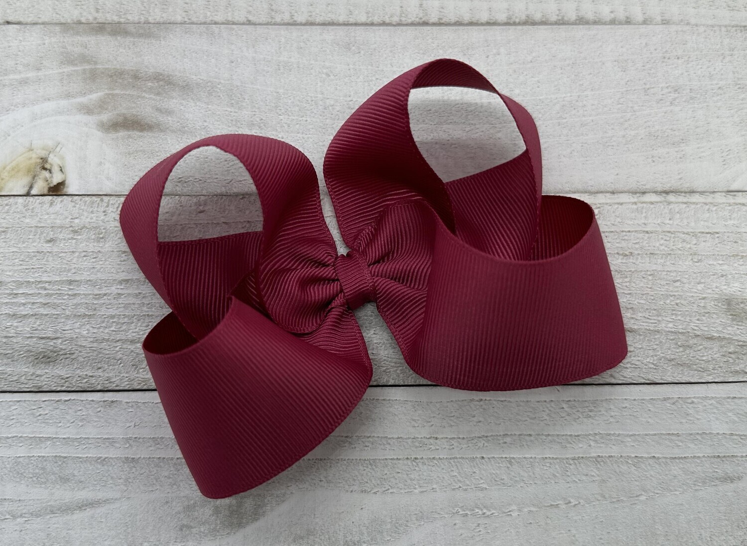 Single Solid Rosy Mauve 4 inch bow