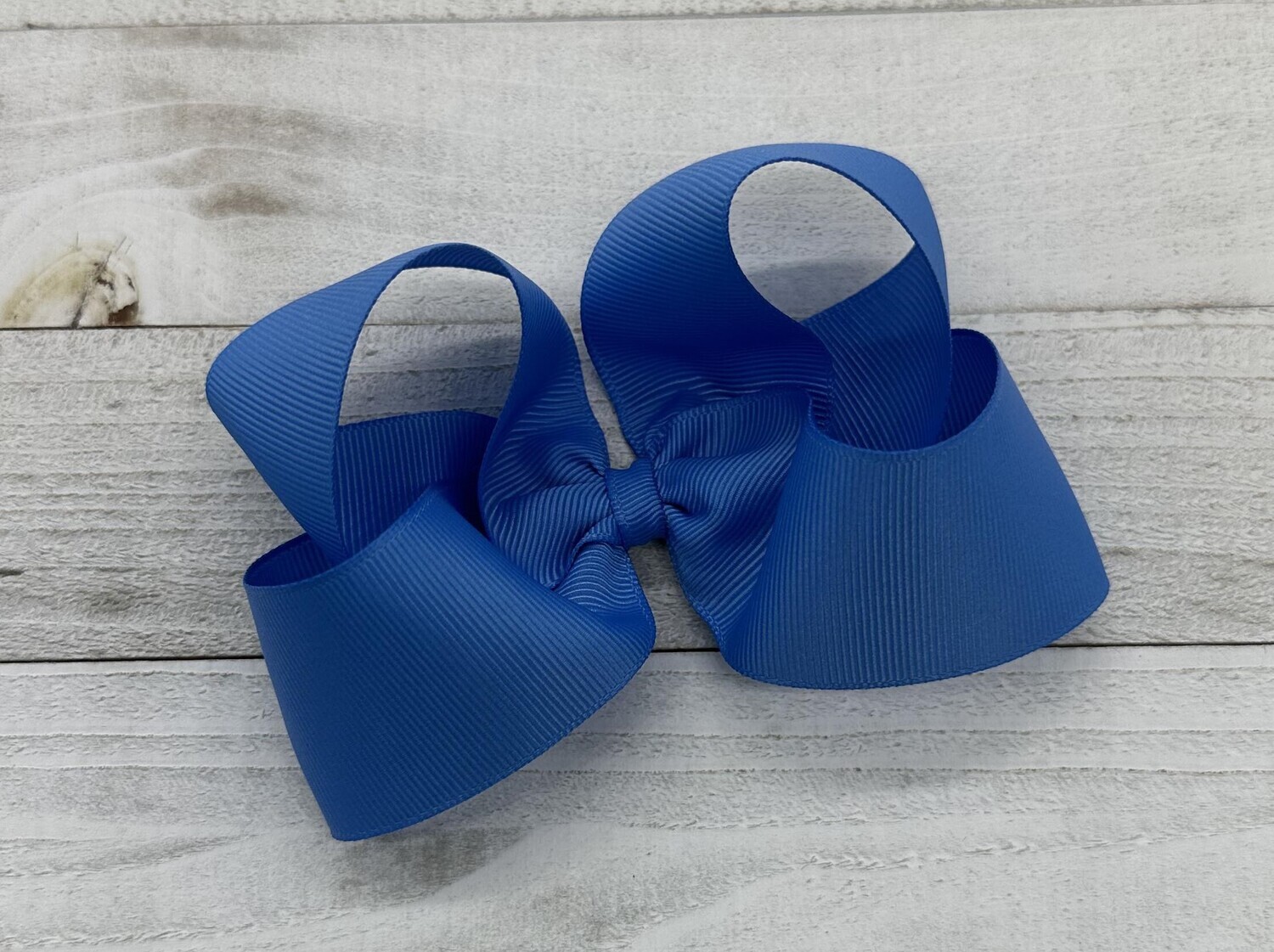 Single Solid Capri Blue 4 inch bow