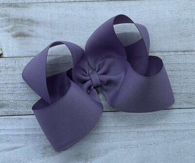 Single Solid Dusty Lilac 4 inch bow