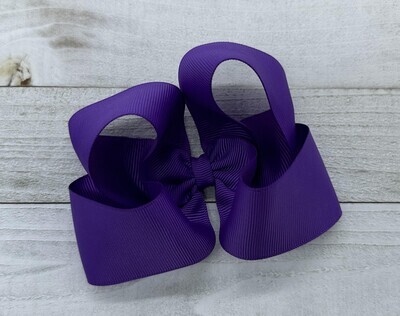 Single Solid Purple 4 inch bow