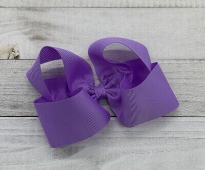 Single Solid Lavender 4 inch bow