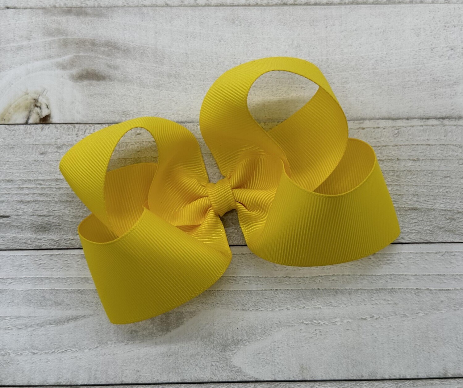 Single Solid Yellow 4 inch bow