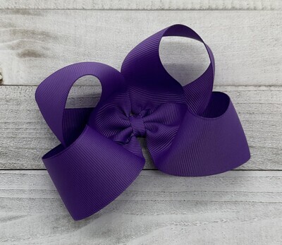 Single Solid Grape 4 inch bow