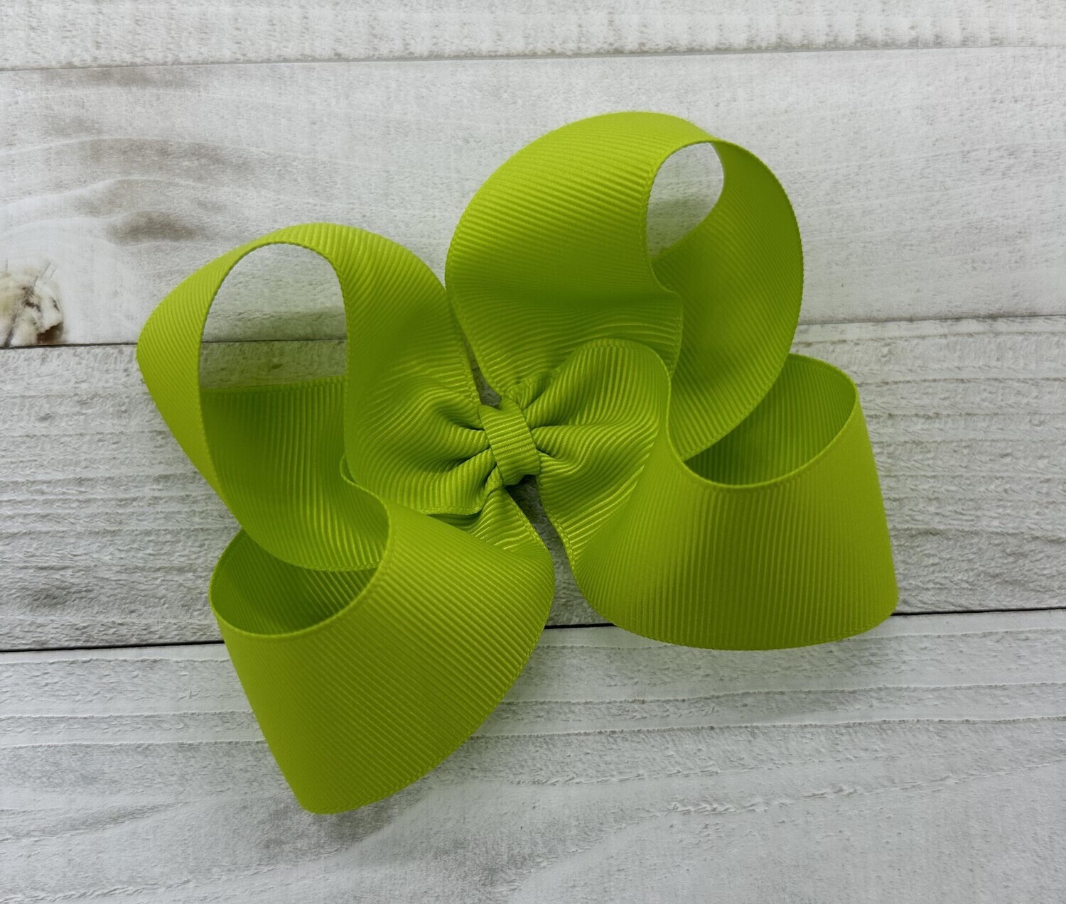 Single Solid Lime Green 4 inch bow