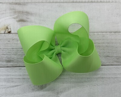 Single Solid Soft Green 4 inch bow