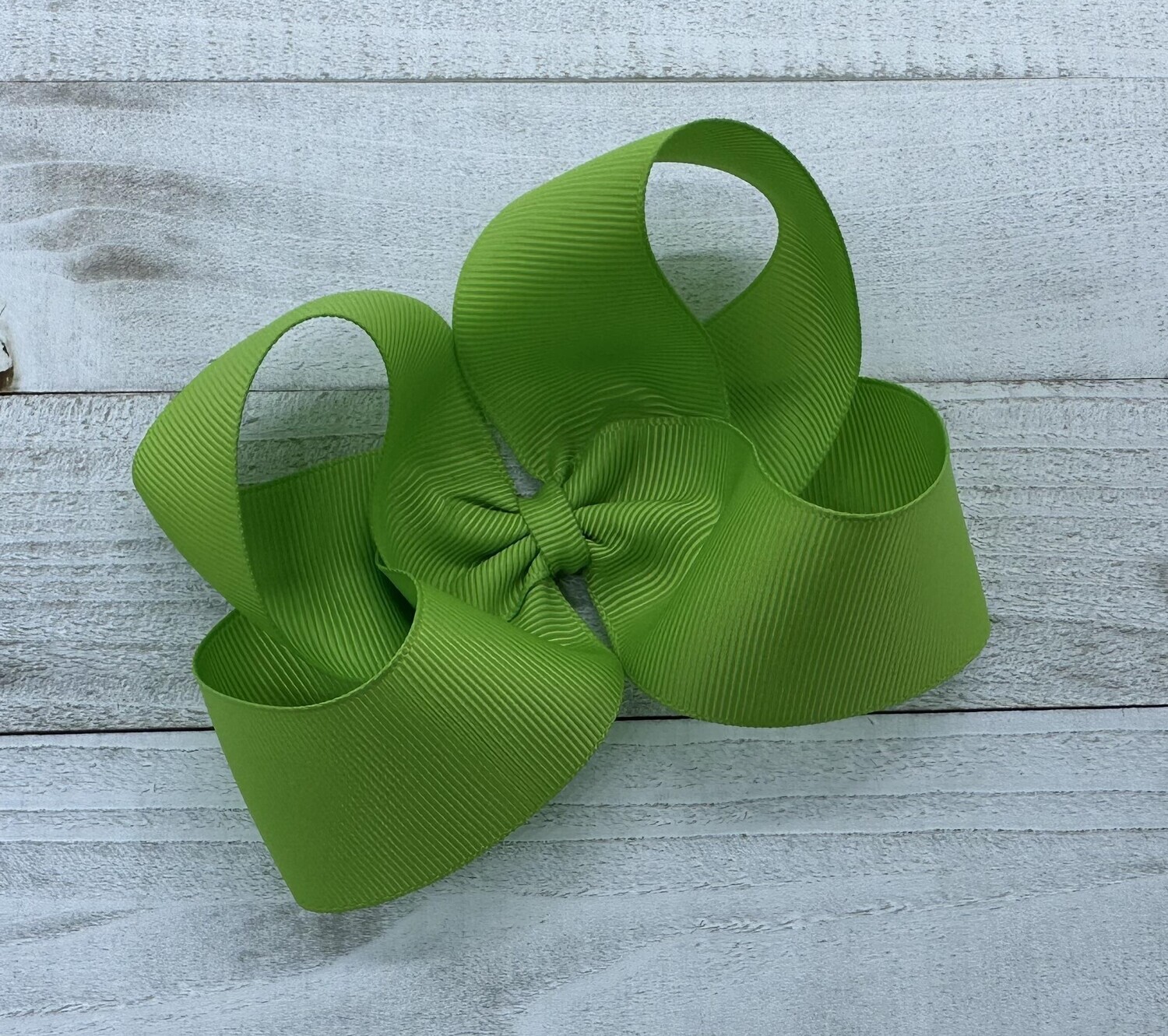 Single Solid Apple Green 4 inch bow