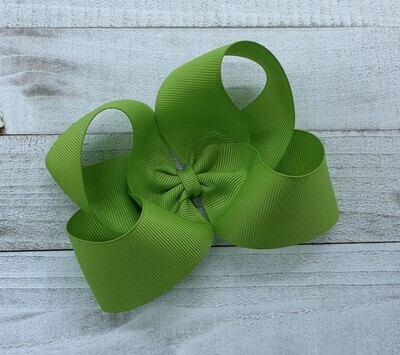 Single Solid Apple Green 4 inch bow