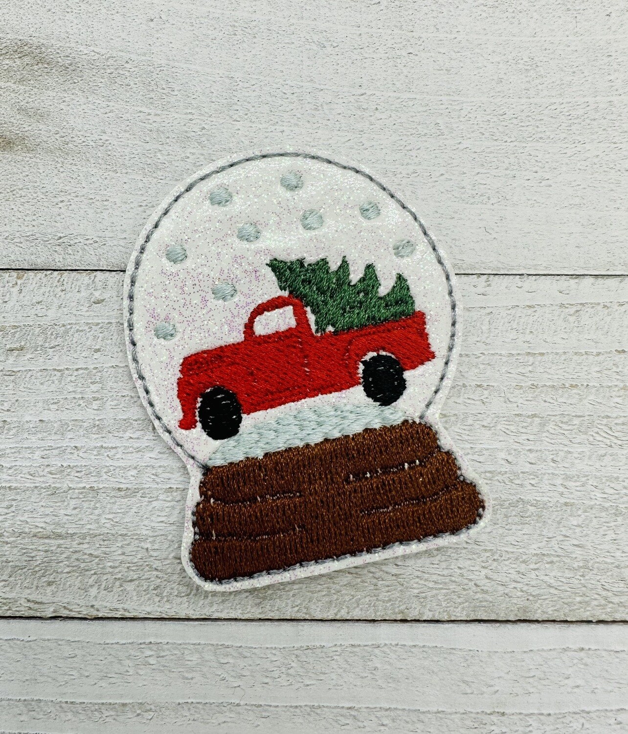 Tree Truck Snow Globe Feltie