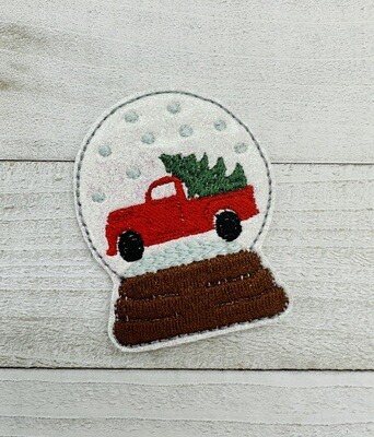 Tree Truck Snow Globe Feltie