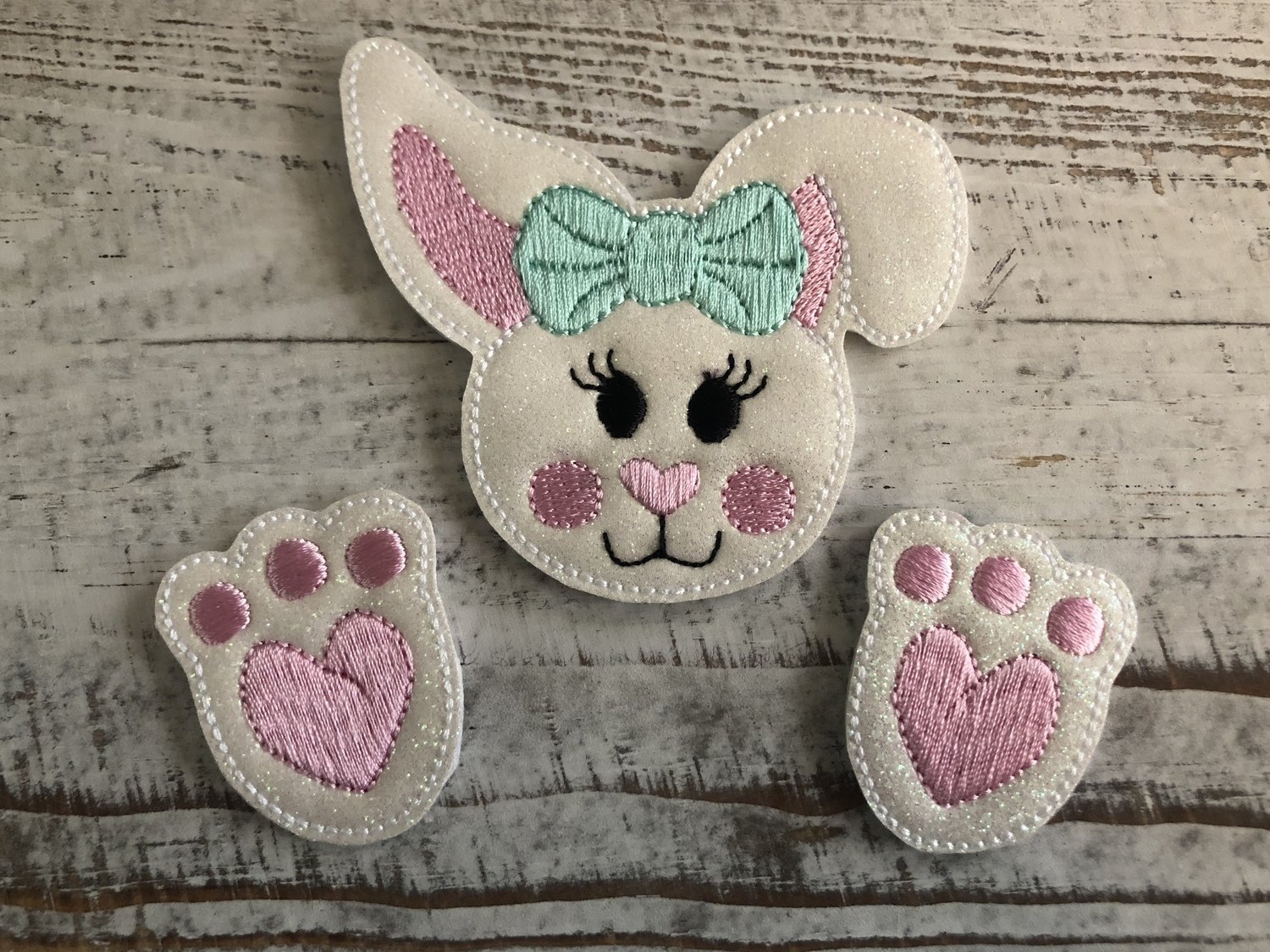 Bunny head and feet